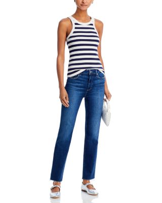 Cindy High Rise Ankle Straight Jeans in Foreign Film