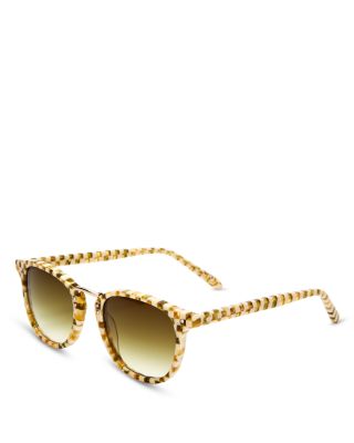 KREWE Leopard Print Sunglasses Krewe STL II 24K Gradient Round Sunglasses, 48mm  main image 2