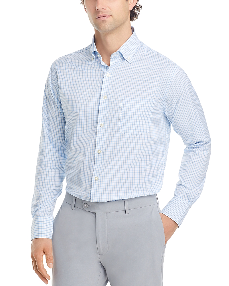 Peter Millar Hanford Performance Twill Button Down Shirt In Cottage Blue