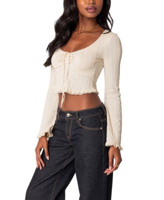 Lacey Long Sleeve Knit Top
