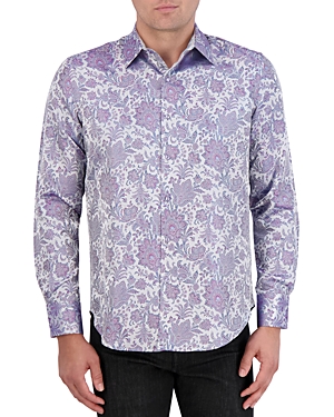 Shop Robert Graham Portiere Limited Edition Classic Fit Button Down Shirt In Purple