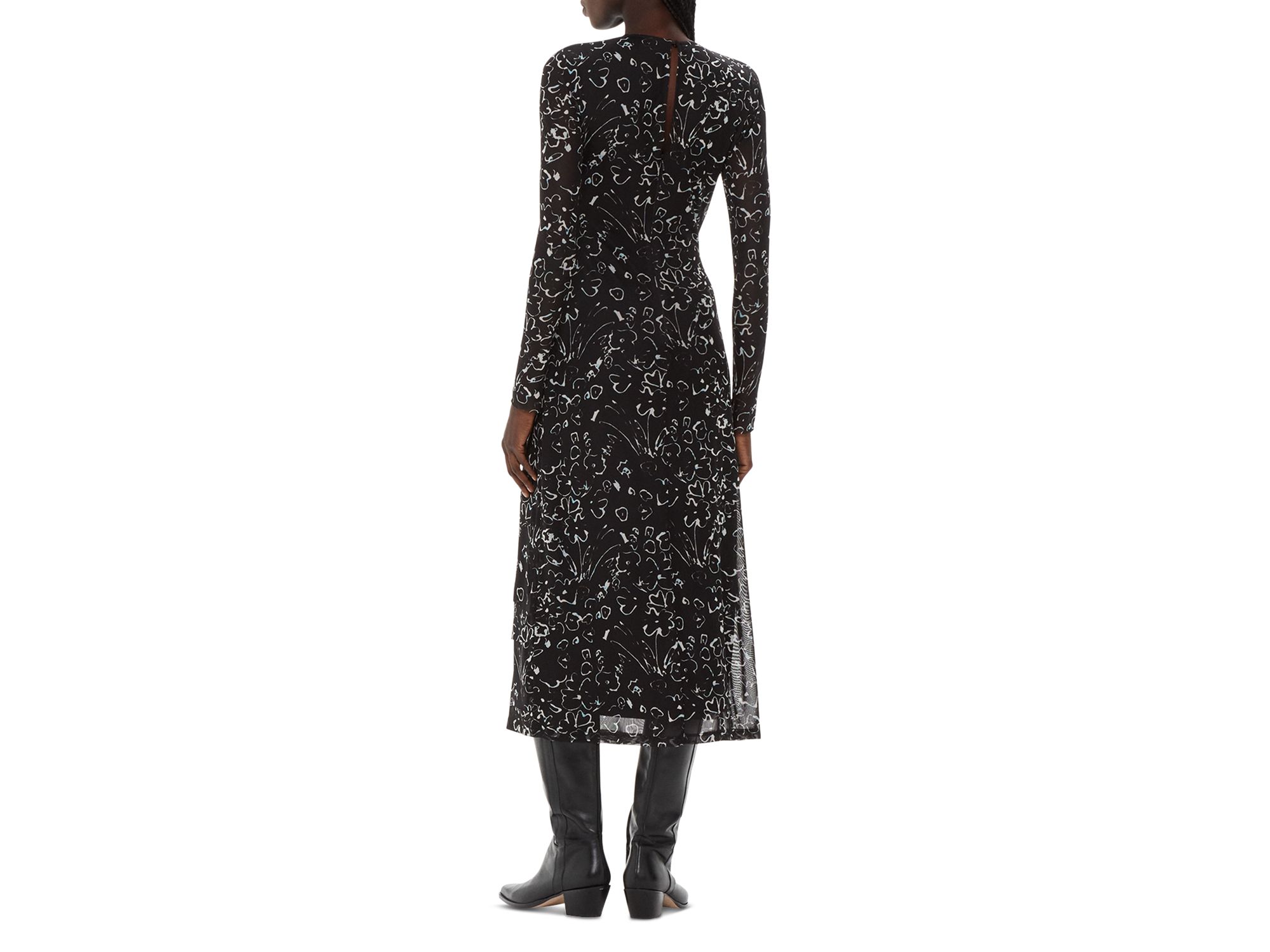Long Sleeve Printed Dress — Image 3