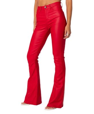 Luna Faux Leather Flare Jeans