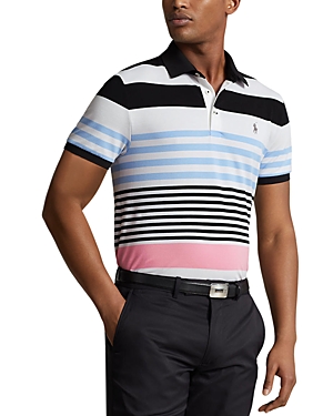 Shop Polo Ralph Lauren Rlx Ralph Lauren Golf Tailored Fit Performance Polo Shirt In Black Multi