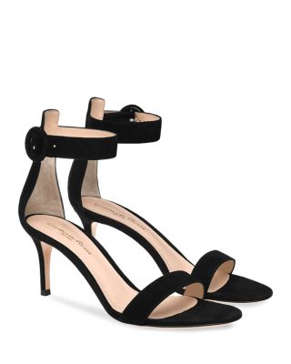 Gianvito Rossi Portofino 85 Suede Sandals In Black