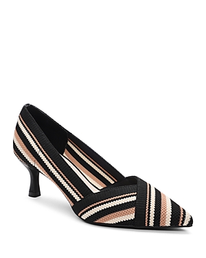 Sanctuary Women's Prime Pointed Toe Kitten Heel Pumps In Black/milk