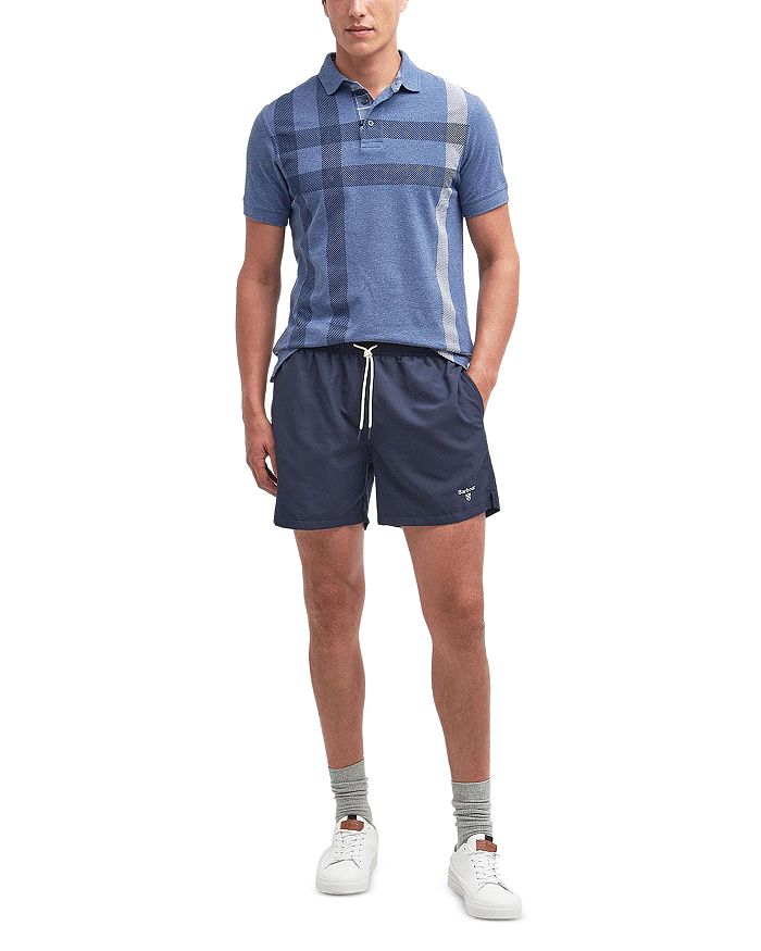 Shop Barbour Staple Logo 5 Swim Shorts In Navy