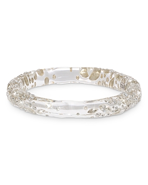 Shop Alexis Bittar Confetti Crystal Lucite Hinge Bracelet In Clear/crystal