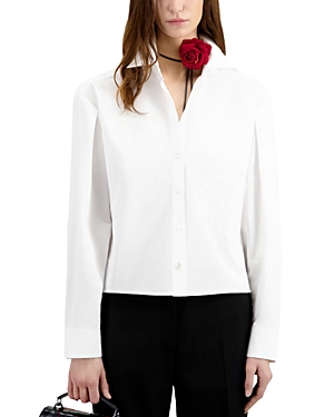 Shop The Kooples New Popeline Shirt In White