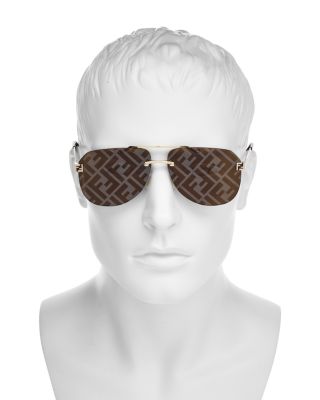 Fendi Sky Mirrored Pilot Sunglasses, 61mm