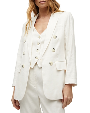Veronica Beard Bexley Dickey Double Breasted Jacket In Off White