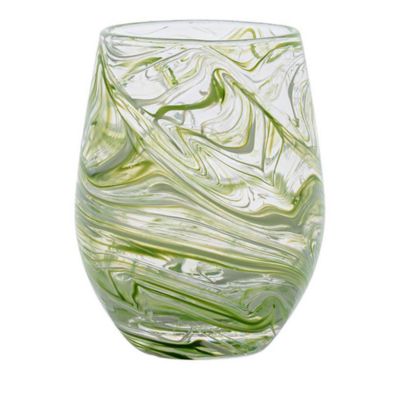 Puro Marbled Stemless Wine Glass