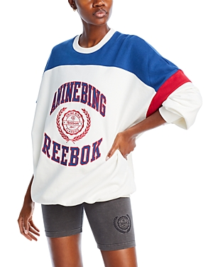 Reebok x Anine Bing Oversized Colorblocked Sweatshirt