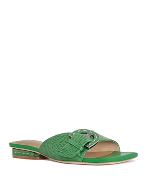 Donald Pliner Buckle Slide Sandal In Emerald