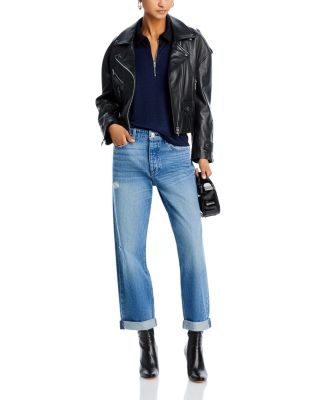 Dre Low-Rise Cuffed Baggy Jeans in Meyer