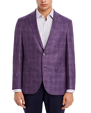 Shop Jack Victor Conway Plaid Regular Fit Sport Coat In Berry