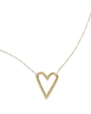 Moon & Meadow - 14K Yellow Gold Polished Heart Pendant Necklace, 18"