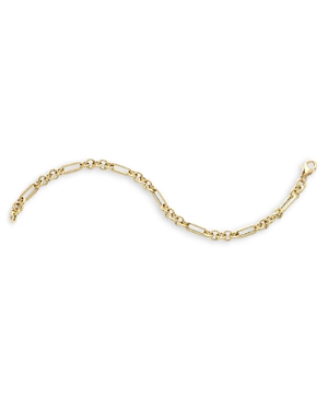Shop Alberto Amati 14k Yellow Gold Rolling Rolo Link Chain Bracelet