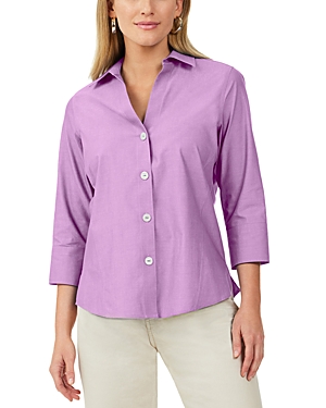 Shop Foxcroft Paityn Non-iron Shirt In Soft Violet