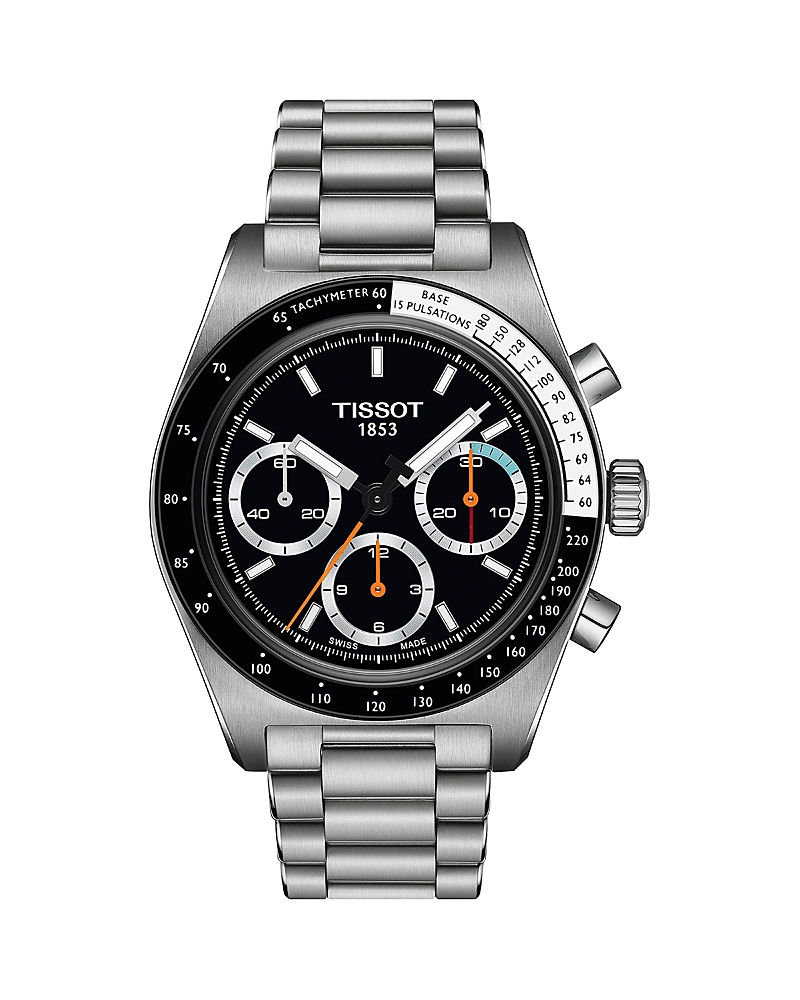 Tissot Pr516 Mechanical Chronograph, 41mm In Black/silver