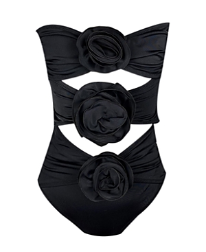 Nessi Byrd Unisex Regina One Piece Swimsuit In Black