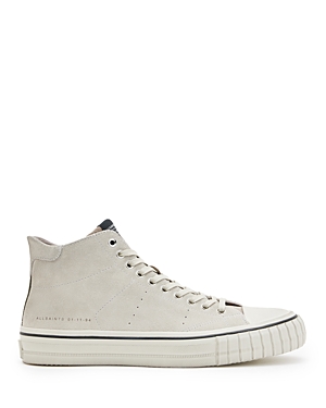 Shop Allsaints Men's Lewis Lace Up High Top Sneakers In Chalk White