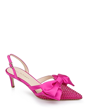 Dee Ocleppo Brazil Satin Slingback Pumps In Pink Satin