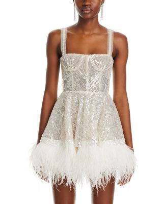 Mademoiselle Beaded Bustier Mini Dress
