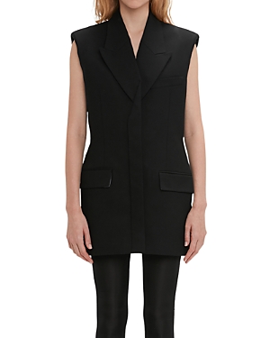 Shop Victoria Beckham Sleeveless Tailored Blazer Dress In Black
