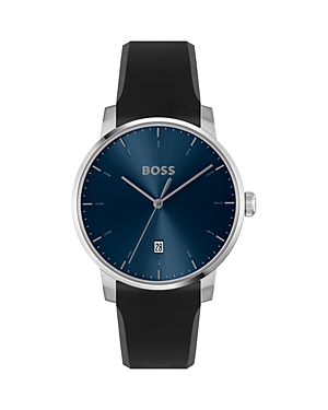Shop Hugo Boss Dean Watch, 41mm In Blue/black