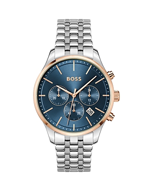 Shop Hugo Boss Avery Chronograph, 42mm In Blue/silver