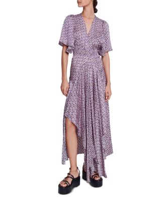 Maje Rachelia Satin Maxi Dress