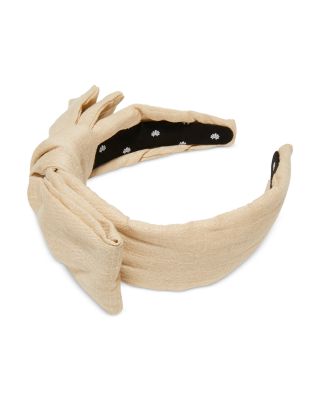 Lele Sadoughi - Holly Linen Bow Headband