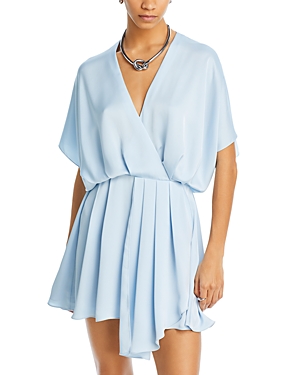 Shop Ramy Brook Lillie Asymmetric Hem Dress In Crystal Blue