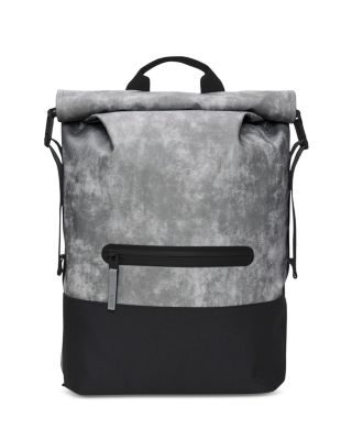 Rains Trail Faux Leather Roll Top Backpack