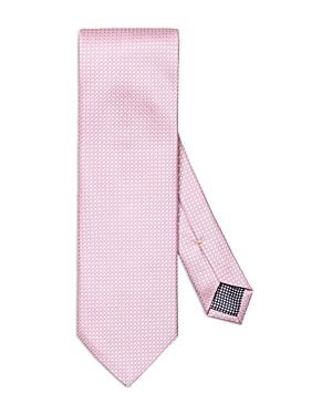 Shop Eton Dash Pattern Silk Classic Tie In Medium Pink