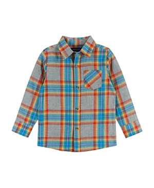 Andy & Evan Boys' Heather Grey Plaid Button-down Shirt - Little Kid, Big Kid In Gray