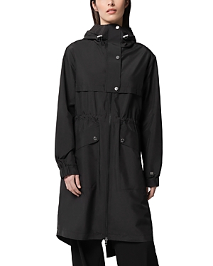 Shop Soia & Kyo Selene Hooded Rain Coat In Black