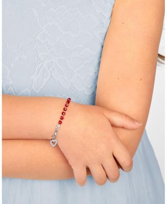 Children's Sterling Silver Birthstone Crystal Bracelet Girls' 6.25" Bracelet