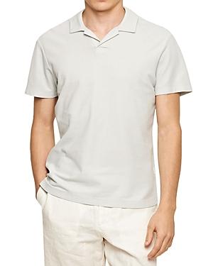 Shop Orlebar Brown Felix Open Collar Polo Shirt In White Jade