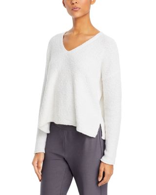 Eileen Fisher V Neck Boxy Sweater Bloomingdale s