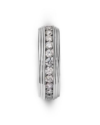 Men&#39;s Diamond Band in 14K White Gold, 1.0 tcw