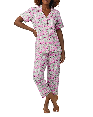 Printed Cropped Pajamas Set