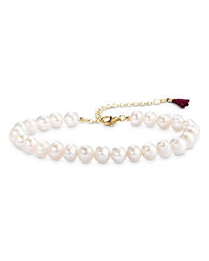 Shop Shashi Classique Cultured Freshwater Pearl Bracelet In White