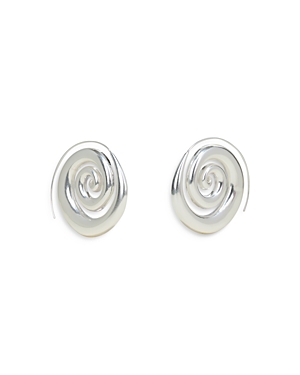 Shop Cult Gaia Cassia Spiral Earrings In Silver