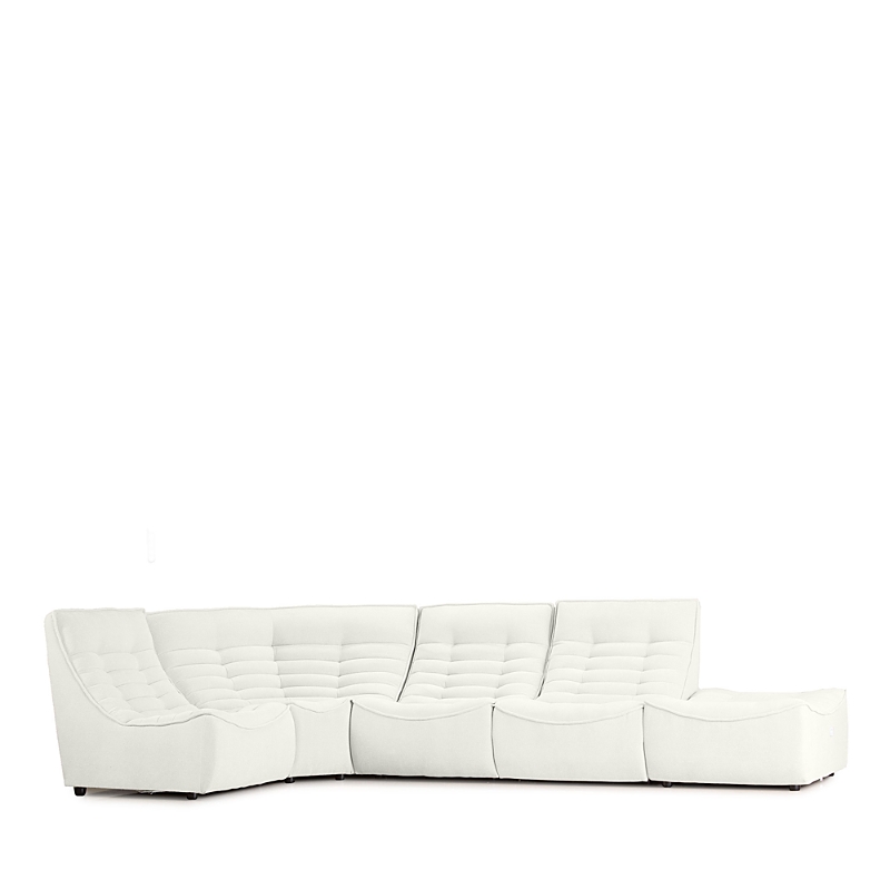 Giuseppe Nicoletti Trattino 5 Piece Power Reclining Sectional In Riccio Bianco