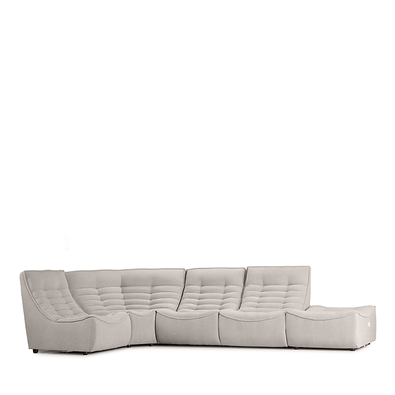 Giuseppe Nicoletti Trattino 5 Piece Power Reclining Sectional In Riccio Tortora
