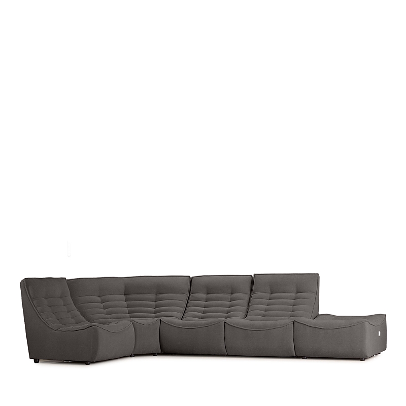 Giuseppe Nicoletti Trattino 5 Piece Power Reclining Sectional In Riccio Grigio