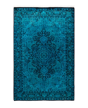 Shop Bloomingdale's Fine Vibrance M1020 Area Rug, 4'4 X 6'3 In Blue