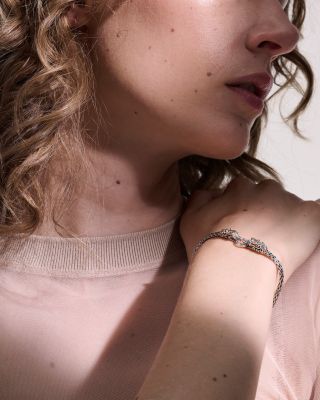 Sterling Silver Legends Naga Blue Sapphire Dragon Link Bracelet